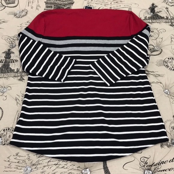 Karen Scott Sport Colorblocked Striped Grommet Top - Picture 8 of 8